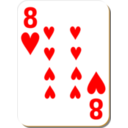 download White Deck 8 Of Hearts clipart image with 0 hue color