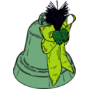 download Christmas Bell clipart image with 90 hue color