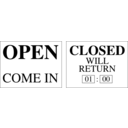 download Open And Closed Signs clipart image with 45 hue color