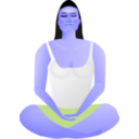 download Lady In Meditation clipart image with 225 hue color