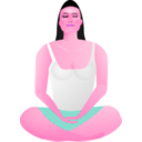 download Lady In Meditation clipart image with 315 hue color
