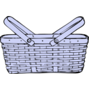 download Picnic Basket clipart image with 180 hue color
