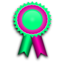 download Award Ribbon clipart image with 270 hue color