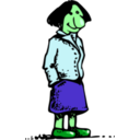 download Woman 01 clipart image with 90 hue color