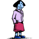download Woman 01 clipart image with 180 hue color