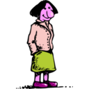 download Woman 01 clipart image with 270 hue color