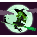 download Witch clipart image with 90 hue color