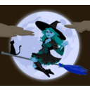 download Witch clipart image with 180 hue color