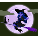 download Witch clipart image with 225 hue color