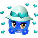 download Cute Girl Smiley Emoticon clipart image with 180 hue color
