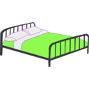 download Double Bed clipart image with 45 hue color