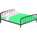 download Double Bed clipart image with 90 hue color