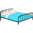 download Double Bed clipart image with 135 hue color