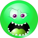 download Rage Smiley Emoticon clipart image with 90 hue color