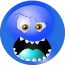download Rage Smiley Emoticon clipart image with 180 hue color