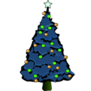 download Christmas Tree clipart image with 90 hue color