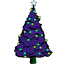 download Christmas Tree clipart image with 135 hue color