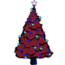 download Christmas Tree clipart image with 225 hue color