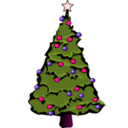 download Christmas Tree clipart image with 315 hue color