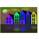download City Of Canals clipart image with 225 hue color