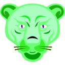 download Lion Face clipart image with 90 hue color