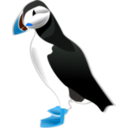 download Puffin clipart image with 180 hue color