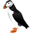 download Puffin clipart image with 0 hue color