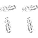 download Usb Flash Drive clipart image with 45 hue color