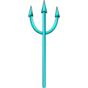 download Devil Pitchfork clipart image with 180 hue color