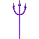 download Devil Pitchfork clipart image with 270 hue color