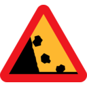 Falling Rocks From The Lhs Roadsign