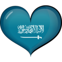 download Saudi Arabia Heart Flag clipart image with 45 hue color