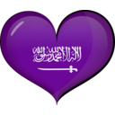 download Saudi Arabia Heart Flag clipart image with 135 hue color