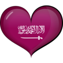 download Saudi Arabia Heart Flag clipart image with 180 hue color