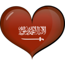 download Saudi Arabia Heart Flag clipart image with 225 hue color