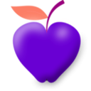 download Apple clipart image with 270 hue color