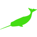 download Large Narwhal clipart image with 90 hue color