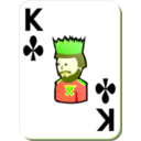 download White Deck King Of Clubs clipart image with 45 hue color