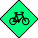 download Caution Bike clipart image with 90 hue color