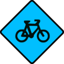 download Caution Bike clipart image with 135 hue color
