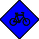 download Caution Bike clipart image with 180 hue color