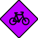 download Caution Bike clipart image with 225 hue color