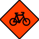 download Caution Bike clipart image with 315 hue color