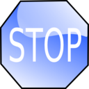 download Stop Sign clipart image with 225 hue color