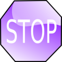 download Stop Sign clipart image with 270 hue color