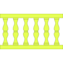 download Classical Balustrade clipart image with 45 hue color
