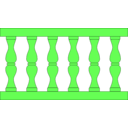 download Classical Balustrade clipart image with 90 hue color