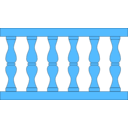 download Classical Balustrade clipart image with 180 hue color