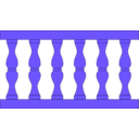 download Classical Balustrade clipart image with 225 hue color