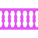 download Classical Balustrade clipart image with 270 hue color